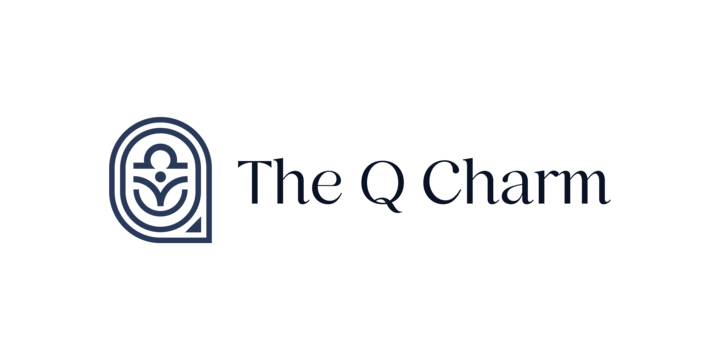 The Q Charm luxury leather bag charm brand logo transparent