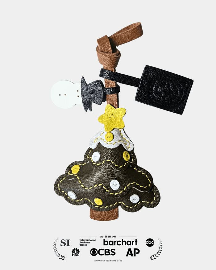 Leather Christmas tree ornament