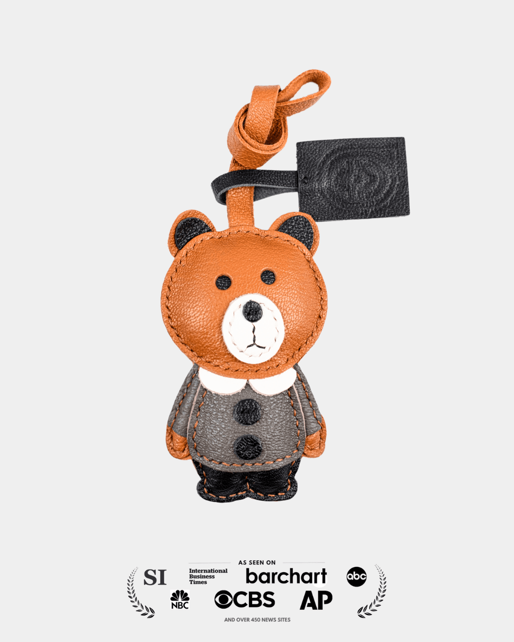 くま　カートリッジB R Dandy Bear — Bear Leather Bag Charm – The Q Charm