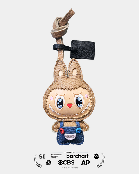 Bubu Monster Charm – Togo Leather Full Body Labubu Bag Charm