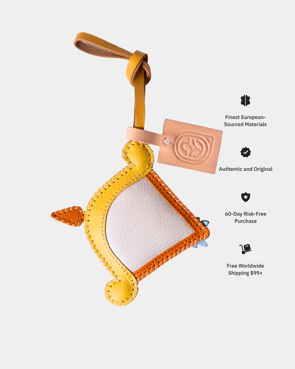 The Q Charm Premium leather Sagittarius bag charm